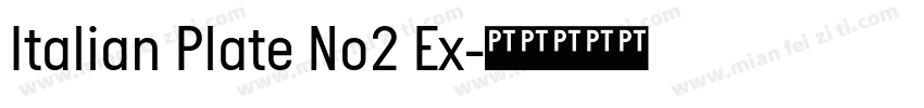 Italian Plate No2 Ex字体转换